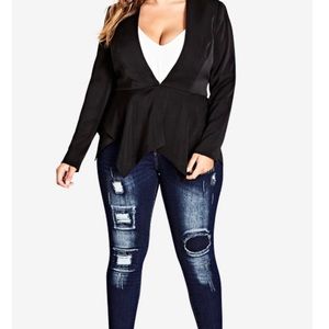 Black peplum style blazer